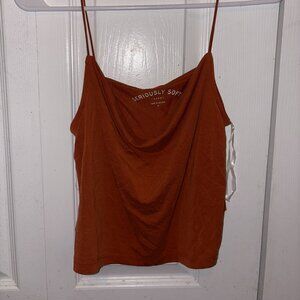 Orange spaghetti strap tank top